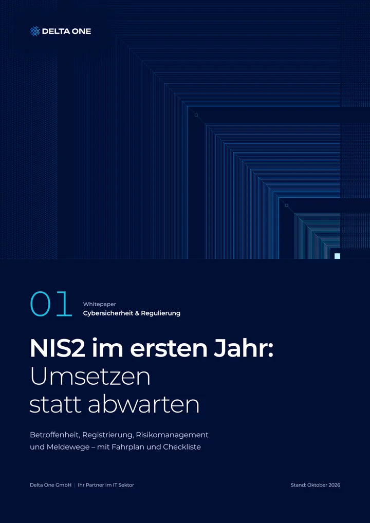 Cover des Whitepapers NIS2 im ersten Jahr: Umsetzen statt abwarten