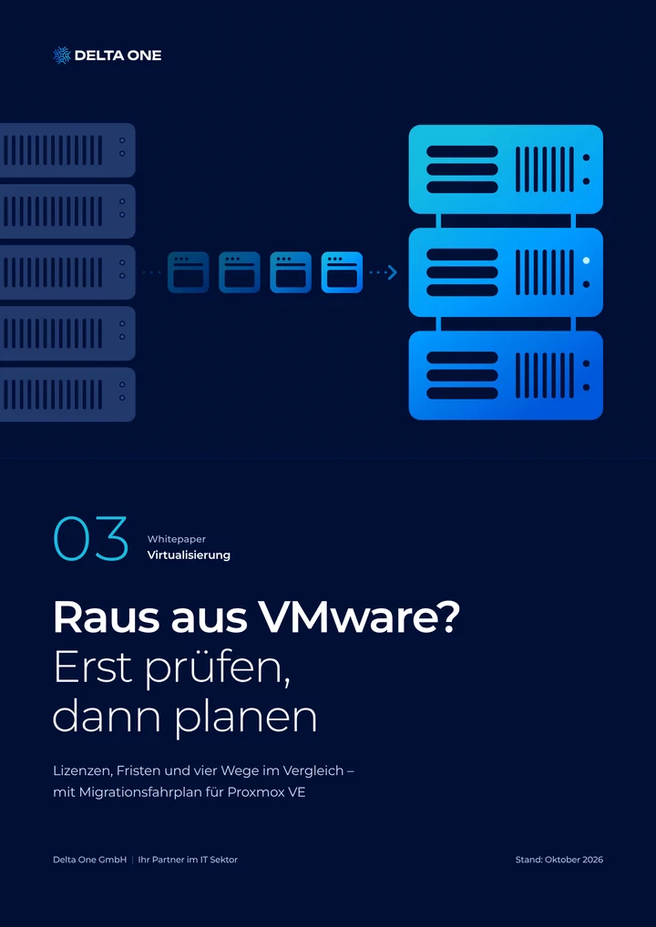 Cover des Whitepapers Raus aus VMware? Erst prüfen, dann planen